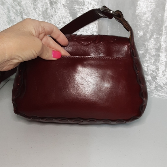 Patricia Nash Micaela Cross Body Tooled Rose Design Bag N.W.O.T - Picture 4 of 15